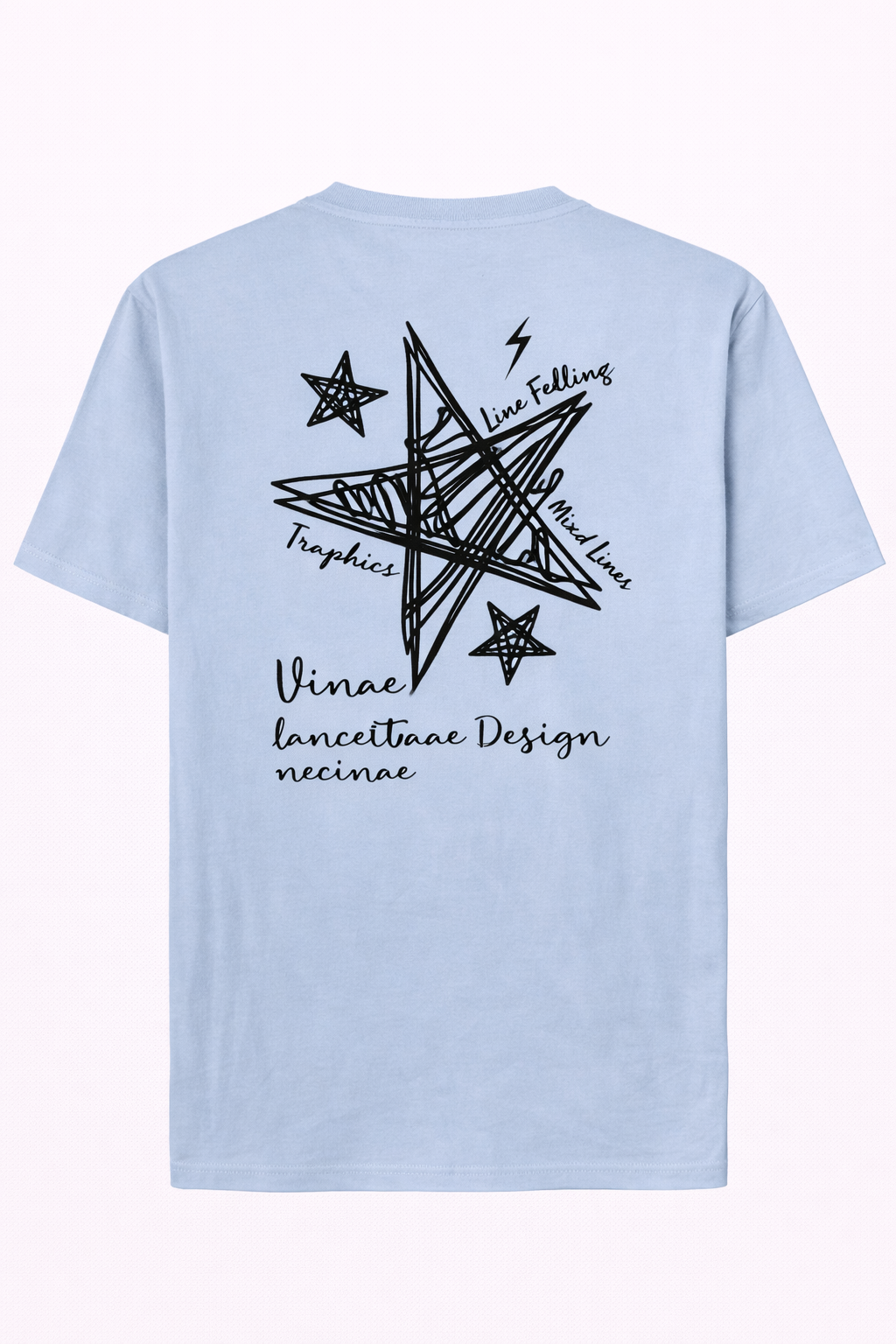Camiseta gráfica de estrella abstracta – Diseño artístico minimalista