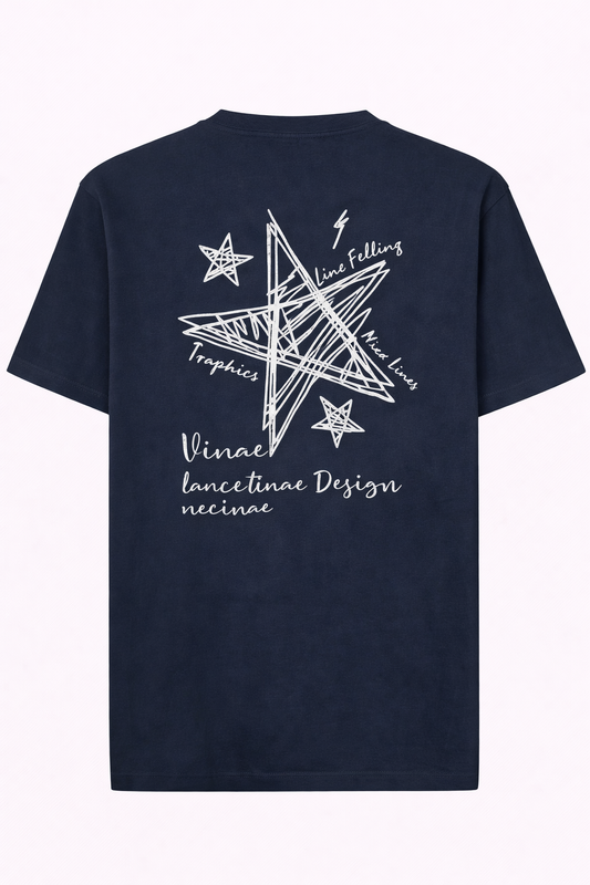 Camiseta gráfica de estrella abstracta – Diseño artístico minimalista