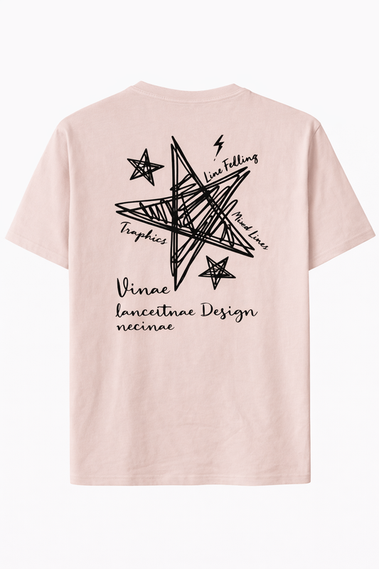 Camiseta gráfica de estrella abstracta – Diseño artístico minimalista