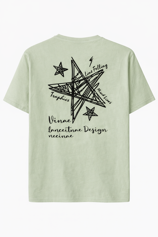 Camiseta gráfica de estrella abstracta – Diseño artístico minimalista