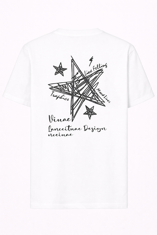 Camiseta gráfica de estrella abstracta – Diseño artístico minimalista