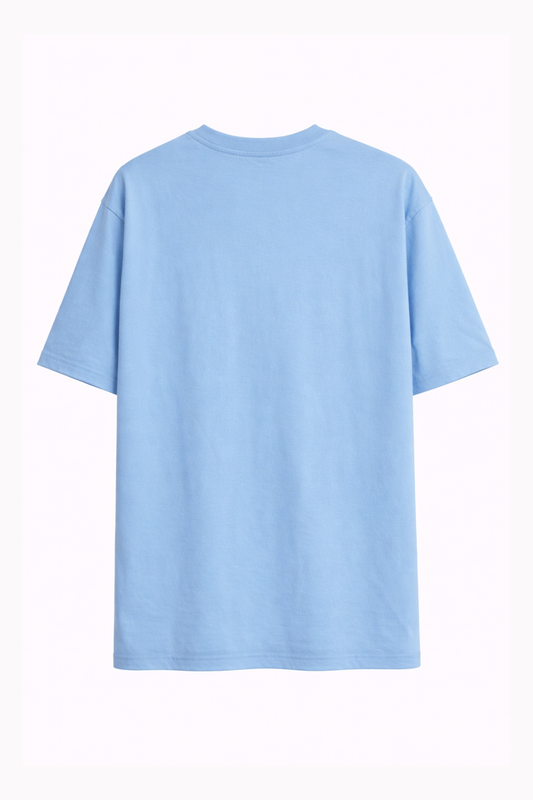 Camisetas Oversize Basico Streetwear Hombre Azul