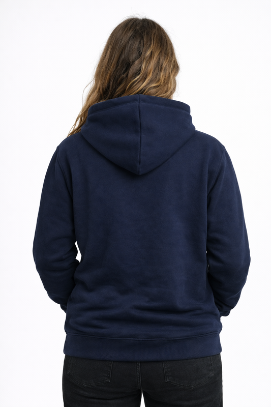 Sudadera Basic con Capucha Azul Marino