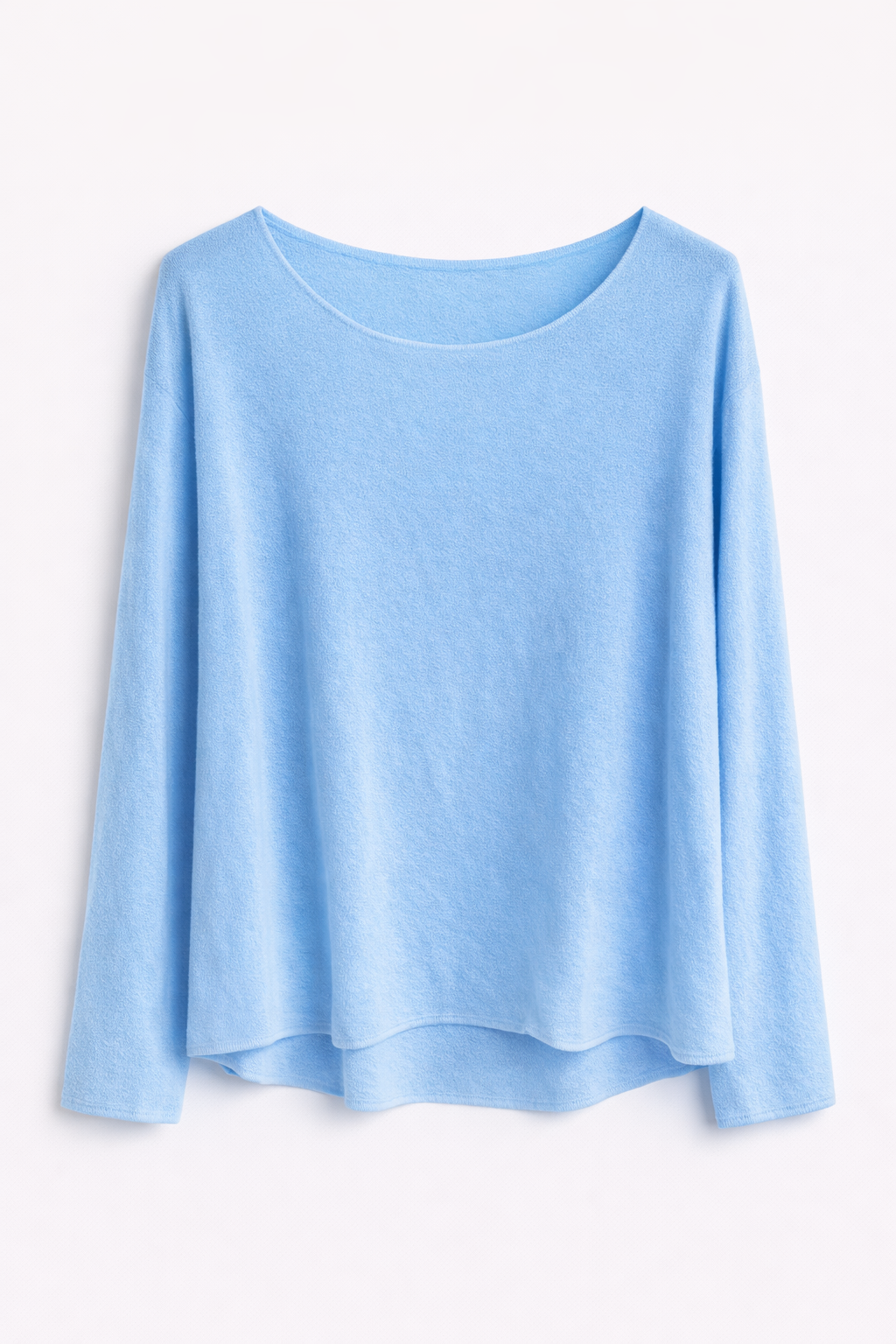 Camiseta Fluida de Manga Larga y Cuello Redondo | Básico Versátil