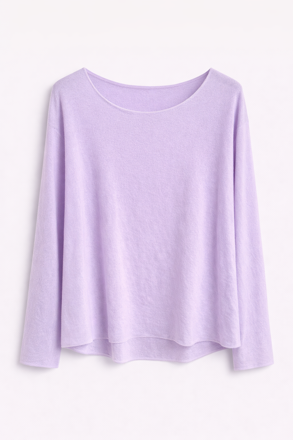 Camiseta Fluida de Manga Larga y Cuello Redondo | Básico Versátil