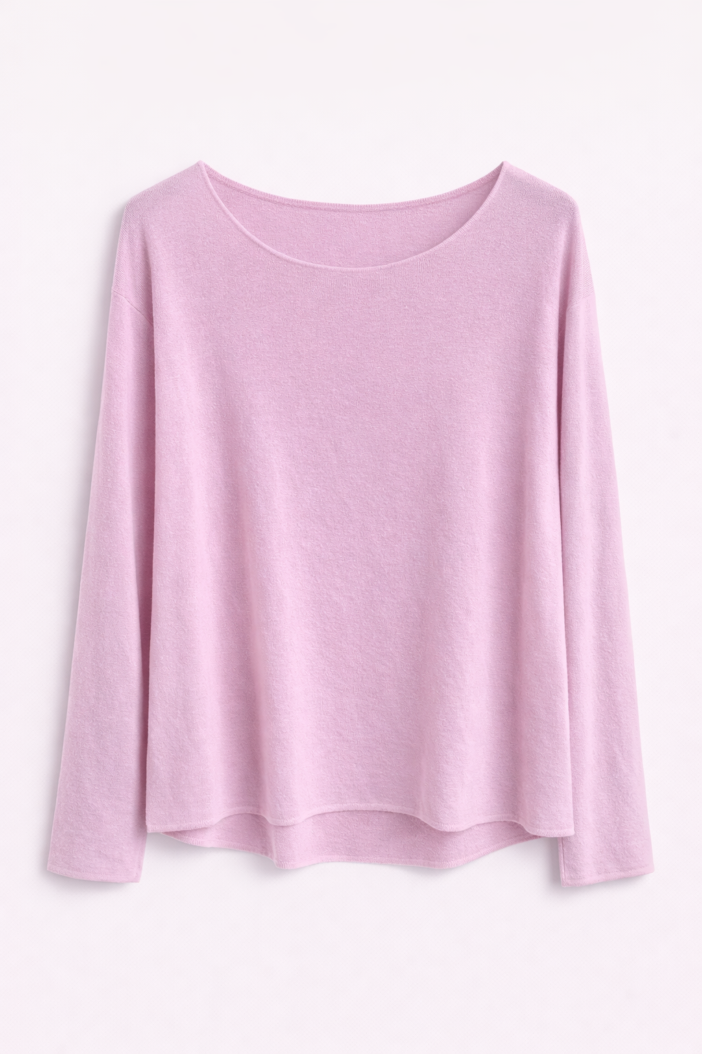 Camiseta Fluida de Manga Larga y Cuello Redondo | Básico Versátil