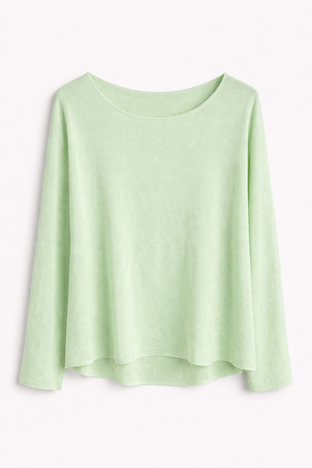 Camiseta Fluida de Manga Larga y Cuello Redondo | Básico Versátil