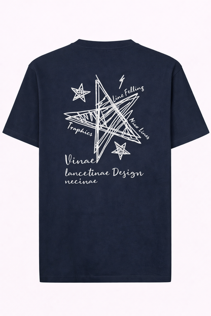 Camiseta gráfica de estrella abstracta – Diseño artístico minimalista