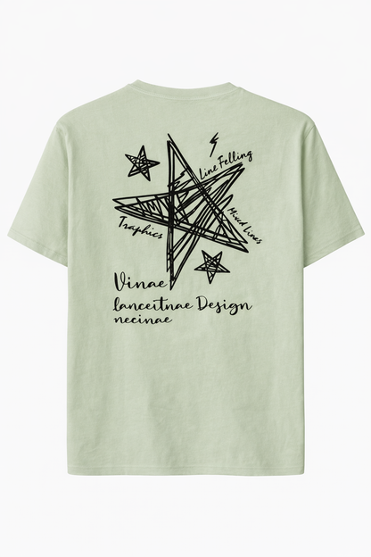 Camiseta gráfica de estrella abstracta – Diseño artístico minimalista