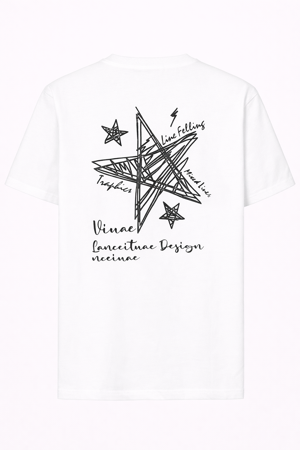 Camiseta gráfica de estrella abstracta – Diseño artístico minimalista