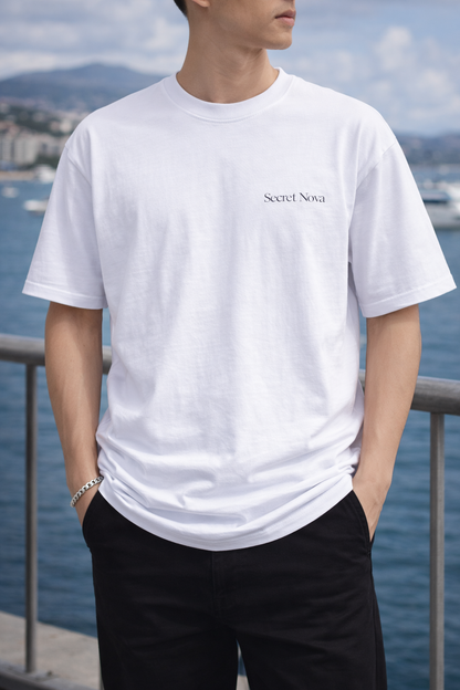 Camisetas Oversize Basico Streetwear Hombre Blanco
