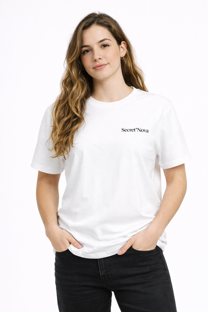 Camisetas Oversize Basico Streetwear Mujer Blanco