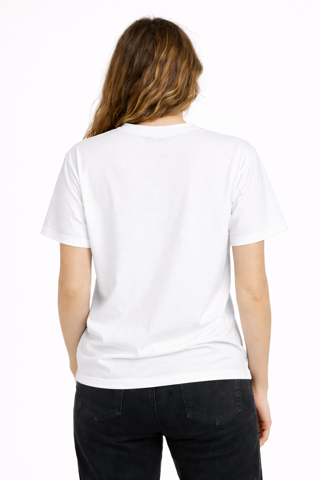 Camisetas Oversize Basico Streetwear Mujer Blanco