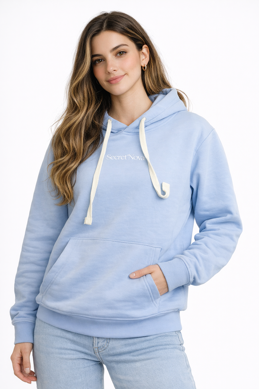 Sudadera Nova Con Capucha Sky Azul